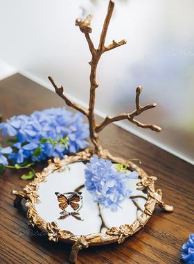 悦澜居复古首饰收纳展示架耳环项链珠宝陈列架梳妆台拍摄道具摆件