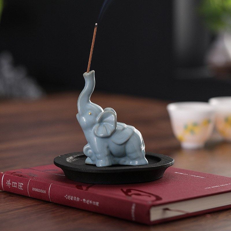 陶瓷线香插吉象如意线香宠木托熏盘香炉座香茶底座香炉香摆件茶道,淘宝优惠券,粉丝福利购,淘宝优惠卷