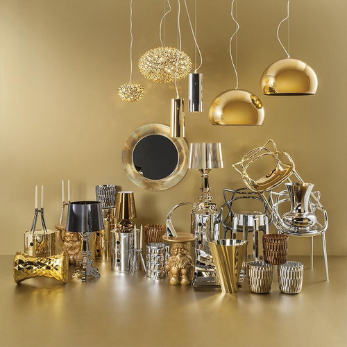 Kartell现代简约储物柜卧室斗柜床头柜子多色COMPONIBILI金属色 - 图1