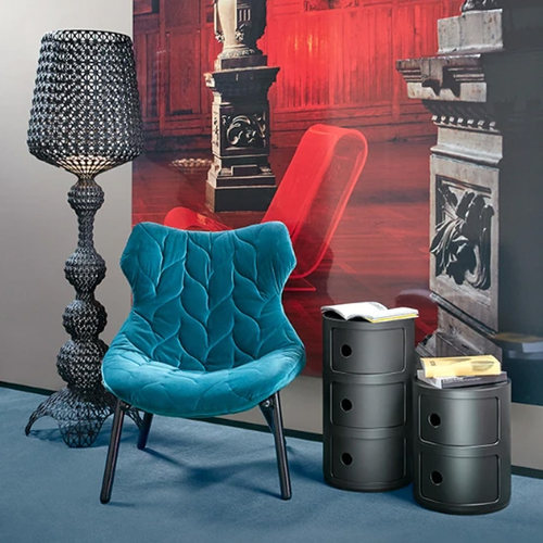 Kartell意式简约客厅哑光环保收纳家用现代储物柜整装床头柜子 - 图2