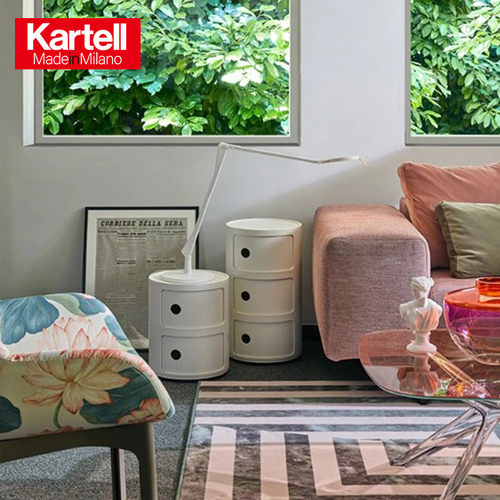 Kartell意式简约客厅哑光环保收纳家用现代储物柜整装床头柜子 - 图0