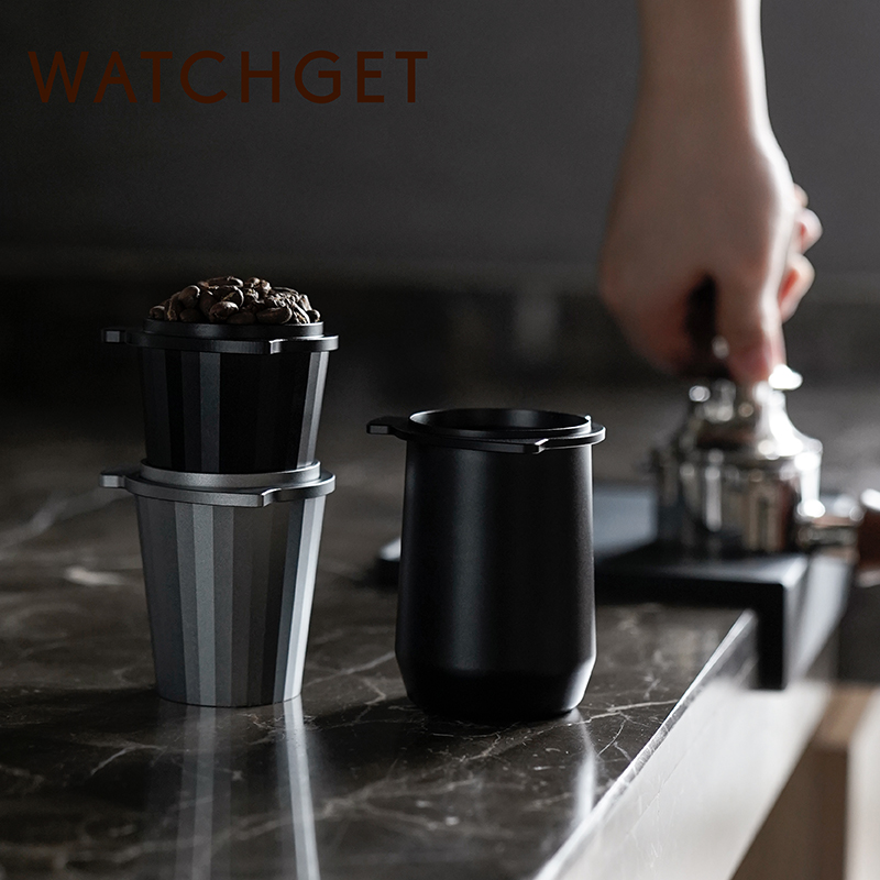 watchget接粉杯 意式咖啡机手柄接粉器磨砂铝合金适用铂富8系54mm - 图2