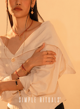 SimpleRituals 马年限定红玛瑙转运晶石红绳手链新年礼物手串女