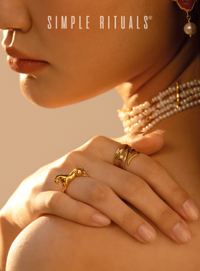 Simple Rituals 马年红玛瑙戒指女小众设计高级感饰品生肖马礼物