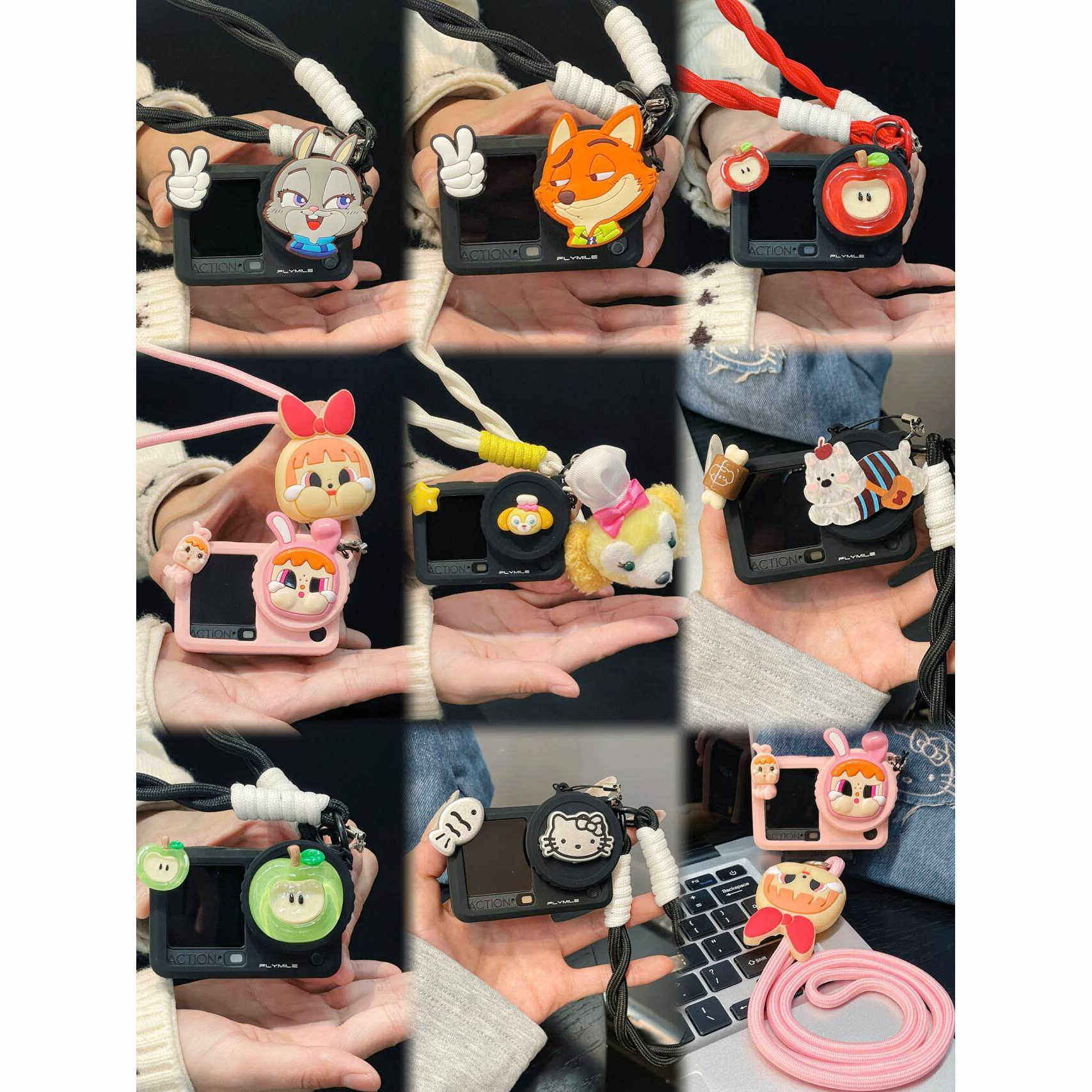 可爱条纹小狗适用新款大疆Action6运动相机保护套action5pro/4/3收纳盒防丢防刮相机保护套镜头盖防丢保护套,淘宝优惠券,粉丝福利购,淘宝优惠卷