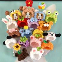 Hamster clothes hat gold silk bear headwear hat hamster clothes cat dog rabbit Dutch pig honey bag flowers and sage pets