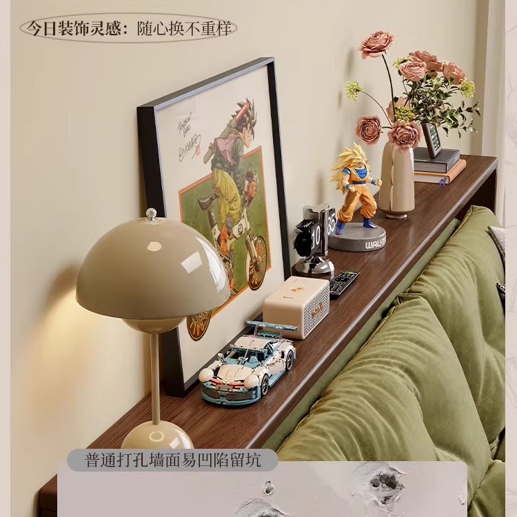 实木沙发後置物架靠墙小窄夹缝收纳柜牀尾长条柜牀头靠背挡板插座,淘宝优惠券,粉丝福利购,淘宝优惠卷