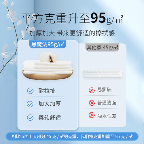 黑魔法一次性浴巾洗脸巾女加大加厚出行旅游便携装干湿两用 - 图1