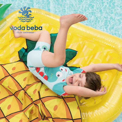 Voda Beba儿童泳衣男童宝宝游泳衣小童中童恐龙防晒短袖连体泳衣 - 图3