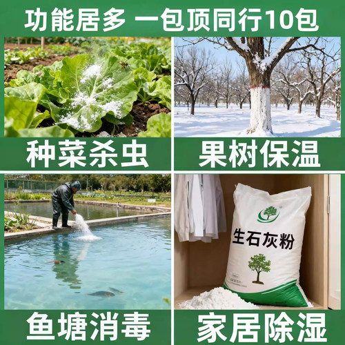 【蔬菜专用】生石灰粉土壤菜地除虫生石灰防虫改善土壤高纯度 - 图3