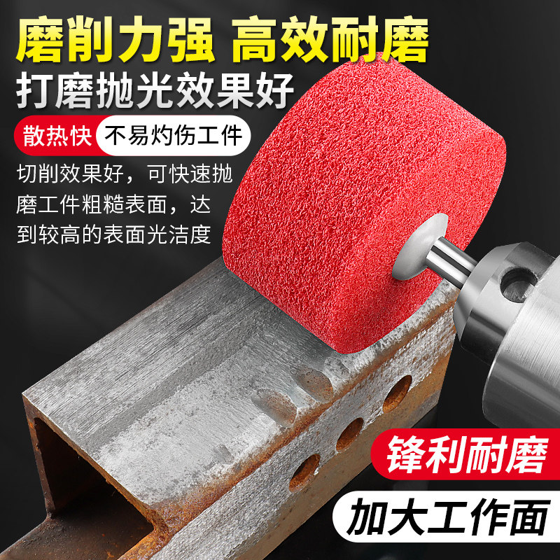 带柄尼龙纤维抛光轮6mm打磨头不锈钢金属除锈抛光木材去毛刺圆柱,淘宝优惠券,粉丝福利购,淘宝优惠卷