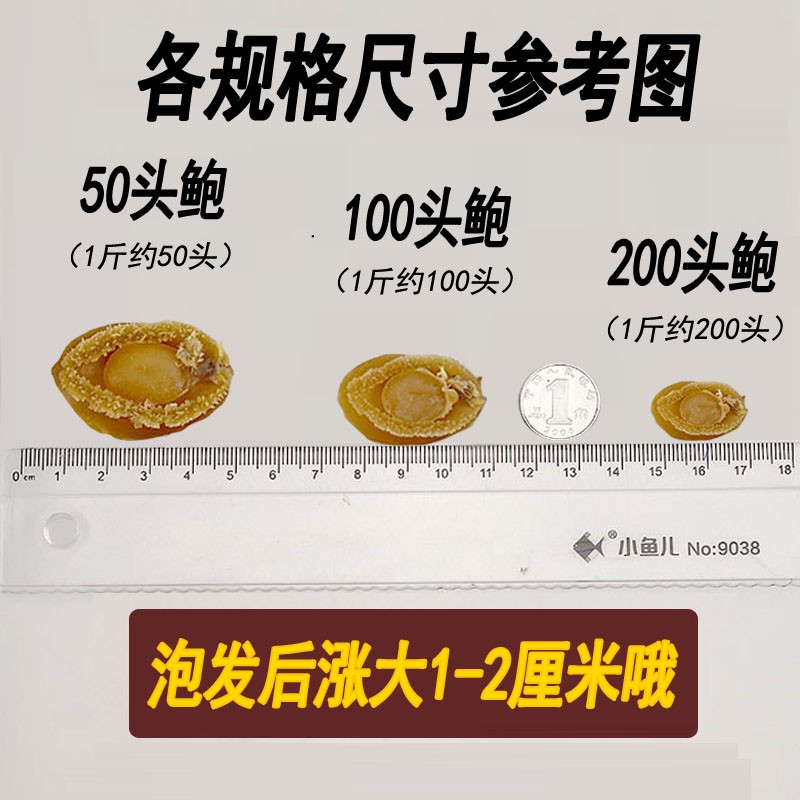 250g约25头鲍鱼干包鱼肉广东海鲜干货特产佛跳墙底煲汤材料50头鲍-图1