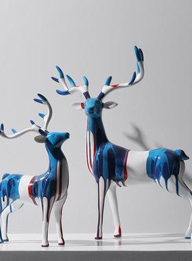 轻奢创意流动马饰品家居入口客厅橱柜办公室书桌陈设样板间软装饰