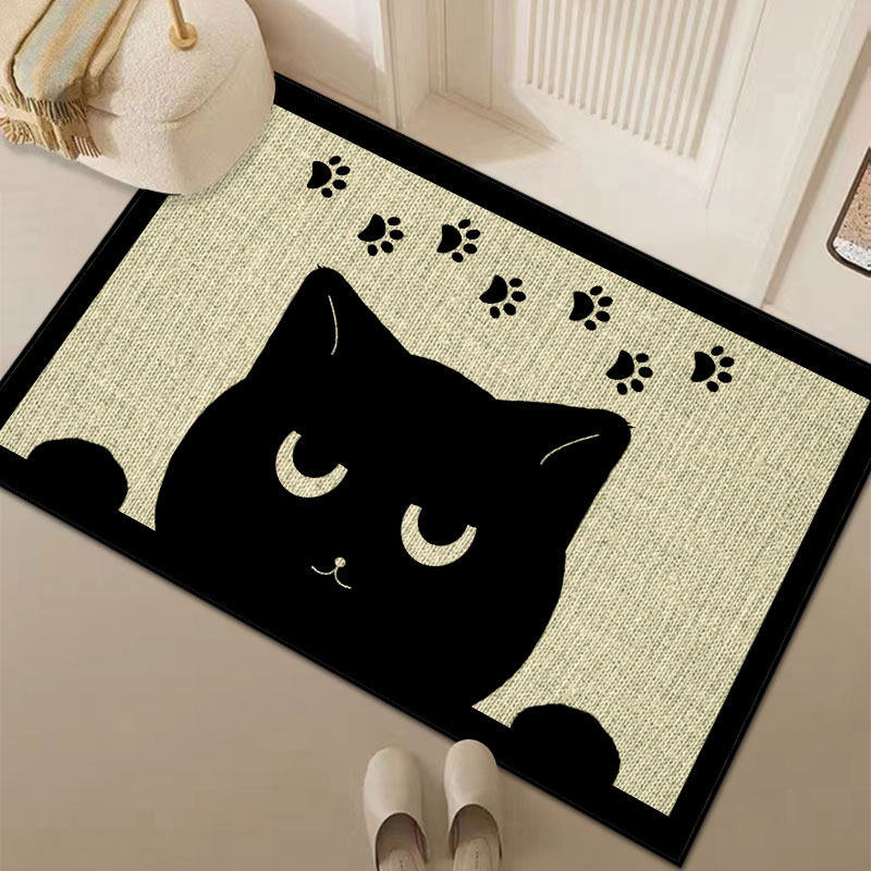 卡通亚麻地垫门垫厨房防滑亚麻地垫进门橡胶脚垫浴室门口吸水垫子,淘宝优惠券,粉丝福利购,淘宝优惠卷