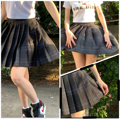 烟灰jk制服正版套装裙子