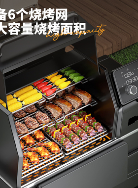 鼎百商用烤肉炉室外烟熏美式