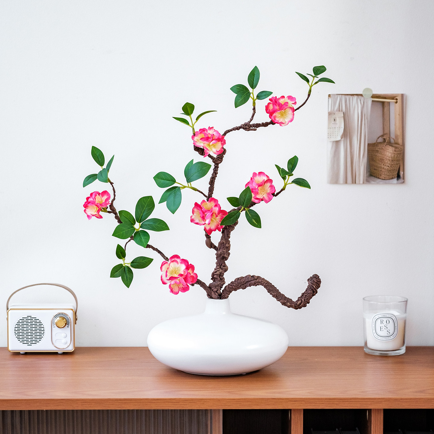 禅意陶瓷花瓶摆件客厅插花器餐桌装饰品ins风黑白色简约创意中式,淘宝优惠券,粉丝福利购,淘宝优惠卷