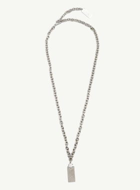 [即刻加购]MM6数字logo雕刻项链