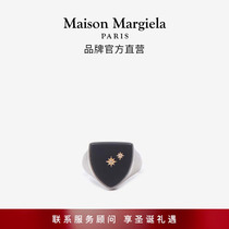 Maison Margiela Magira mens triangular stars Sculpted Stamp Ring 24 New