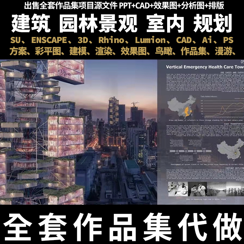 PS景观环艺室内建筑出效果图全套设计su建模作品集方案制作代画做 - 图3