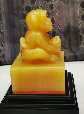 生肖猴子印章本命年招财风水摆件