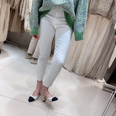 Ace韩国欧尼21春季新款高腰牛仔裤女韩版时仁显瘦百搭裤子7029 虎窝淘