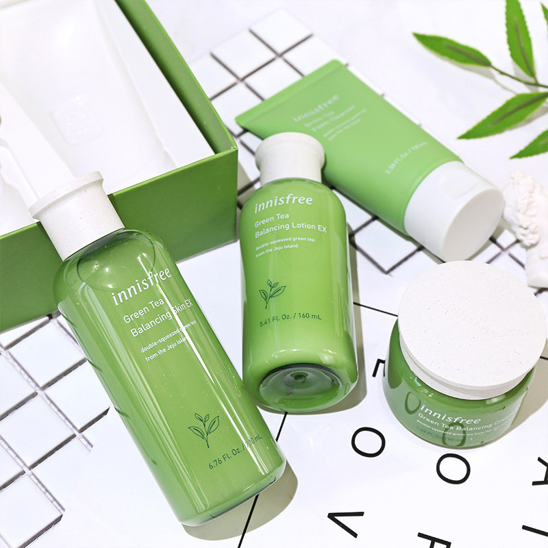 innisfree悦诗风吟套装平衡绿茶 墨恩化妆品美甲工具