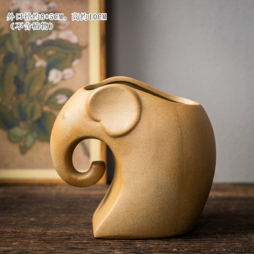 粗陶仿小号石头多肉花盆植物复古简约盆栽拇指盆透气特价清仓桌面 - 图1