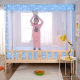 Детская розовая москитная сетка для приставной кровати для принцессы, защита при падении, увеличенная толщина