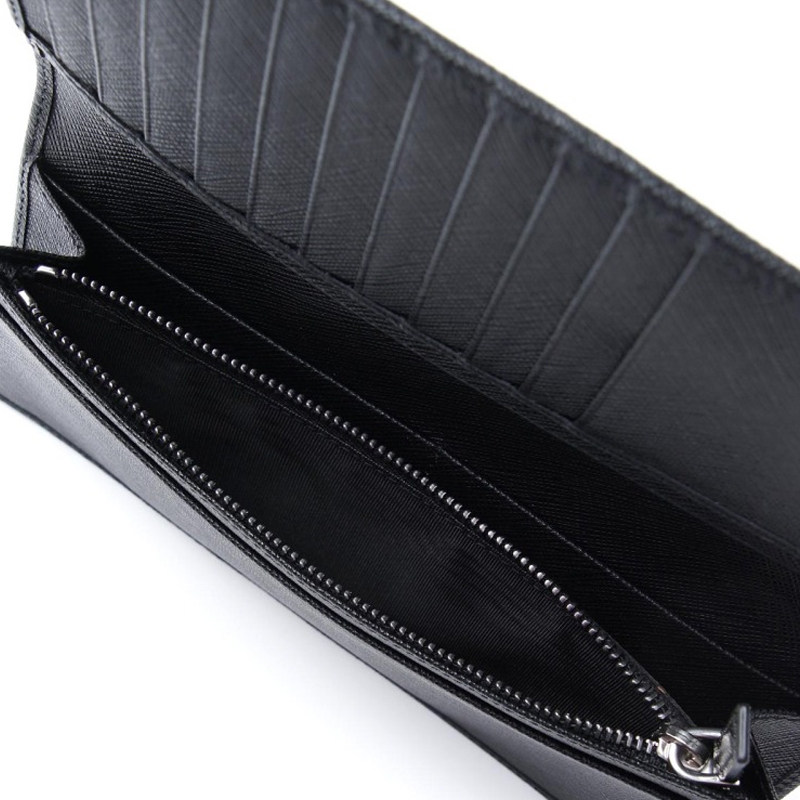 prada /普拉达男士黑色牛皮 美欧汇奢海外钱包