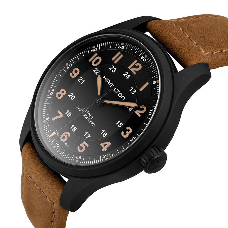 Hamilton汉米尔顿 卡其野战 钛合金皮革自动机械表男H70665533 Hamilton汉米尔顿 卡其野战 钛合金皮革自动机械表男H70665533