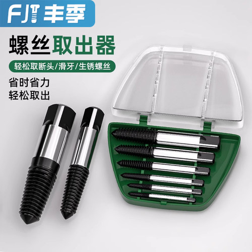 水龙头断丝取出器电热水管断管三角阀螺丝取出器 反牙螺丝锥工具 - 图1