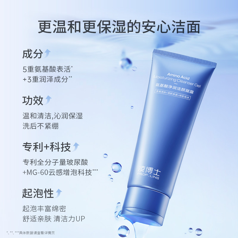 凌博士氨基酸洗面奶控油清洁温和无刺激全分子量玻尿酸洁面男女,淘宝优惠券,粉丝福利购,淘宝优惠卷