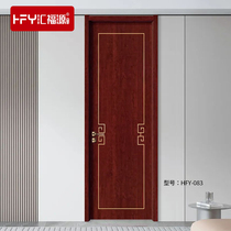 New Chinese indoor bedroom wood door Environmental protection mute full wood multilayer wood door CPL carbon crystal wood door room soundproof door