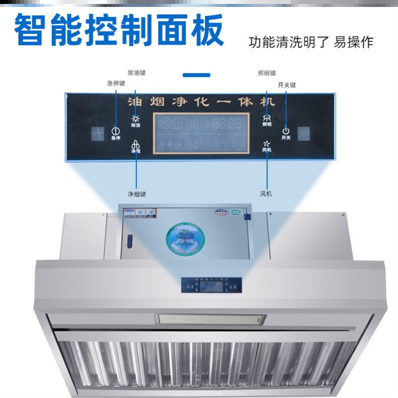 商用油烟净化器一体机厨房大吸力低空排放净化器抽油烟机-图2