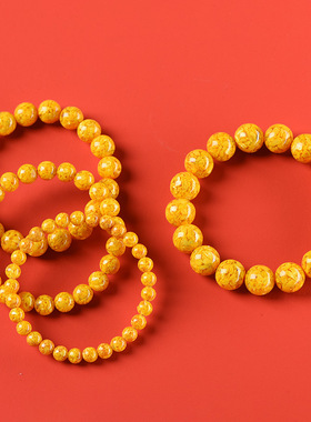 原矿朱砂雄黄本命年护身情侣手串