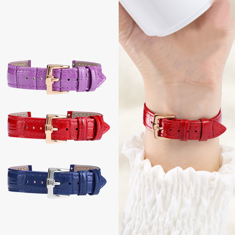 真皮女款代用卡西欧欧米茄dw手表带 斐顿手表配件