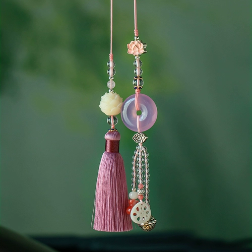 Кварц, подвеска для машины, зеркало заднего вида с кисточками, высококлассный защитный амулет