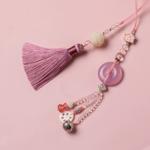 Кварц, подвеска для машины, зеркало заднего вида с кисточками, высококлассный защитный амулет