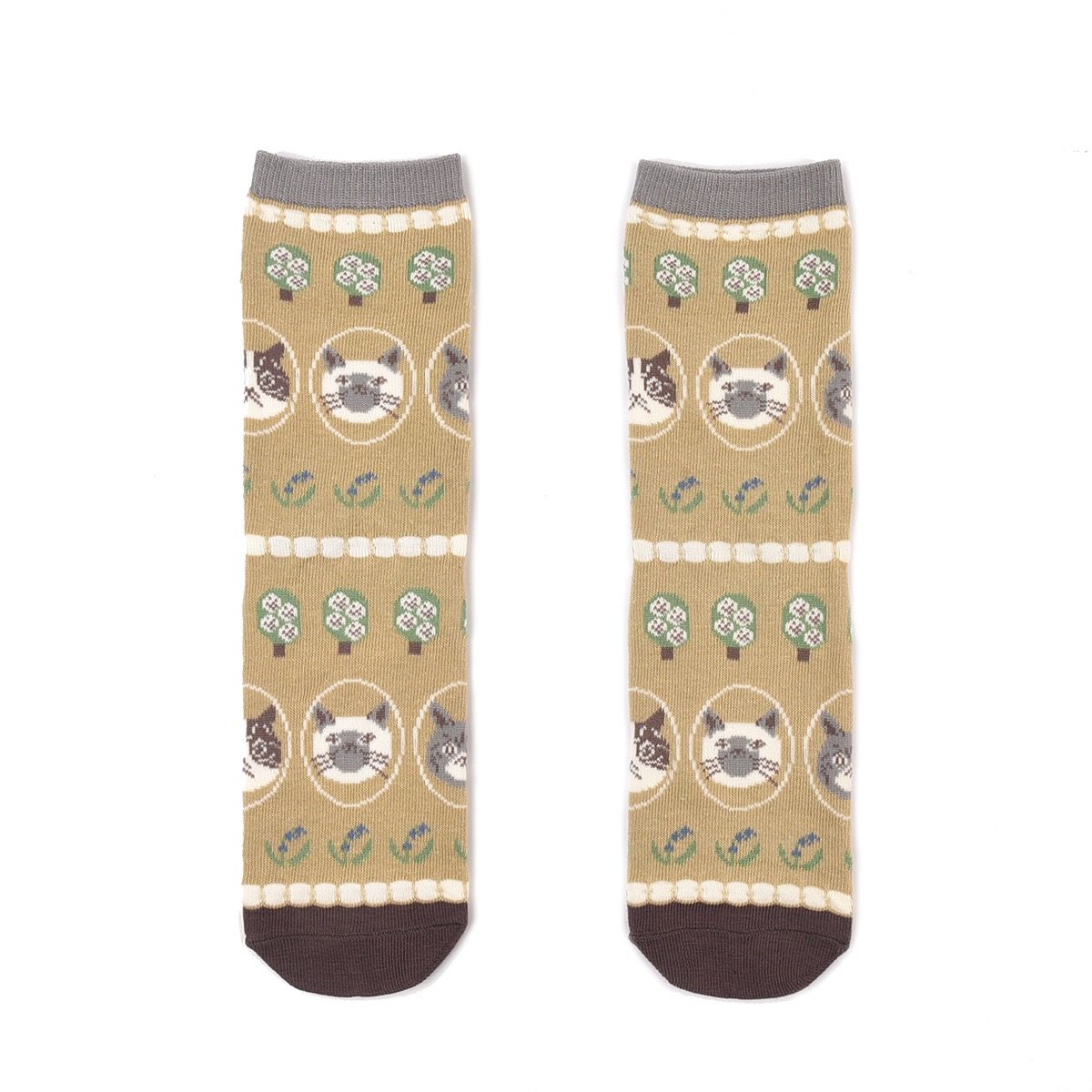 日本正品kusuguru 轻奢提花精致日系少女袜子棉质绒线短袜保暖袜,淘宝优惠券,粉丝福利购,淘宝优惠卷