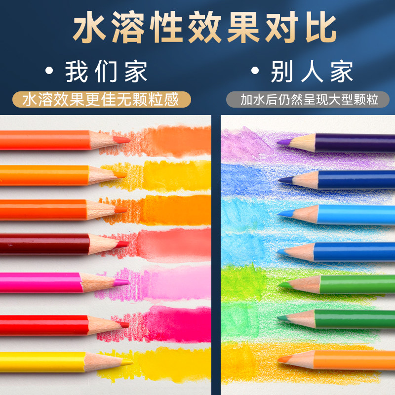 200色水溶彩色铅笔专业画画铅笔油性手绘涂色素描画笔美术用品72色画画笔48色120色涂色秘密花园初学者套装,淘宝优惠券,粉丝福利购,淘宝优惠卷