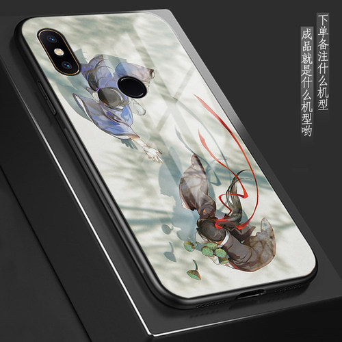 陈情令插画古风美男适用小米11 10mix3 2s CC9pro玻璃note9手机壳 - 图2