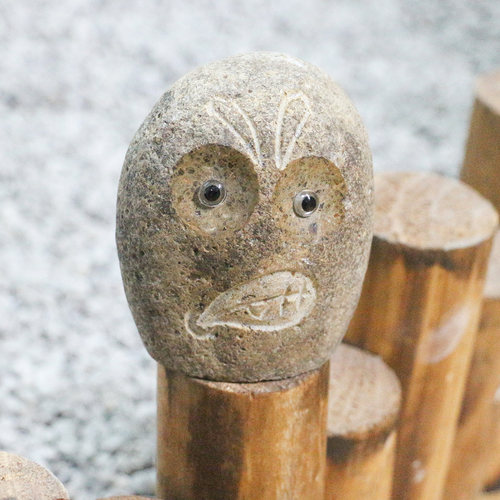 现代家居装饰天然石雕个性工艺品户外动物猫头鹰摆件创意石头摆件 - 图0