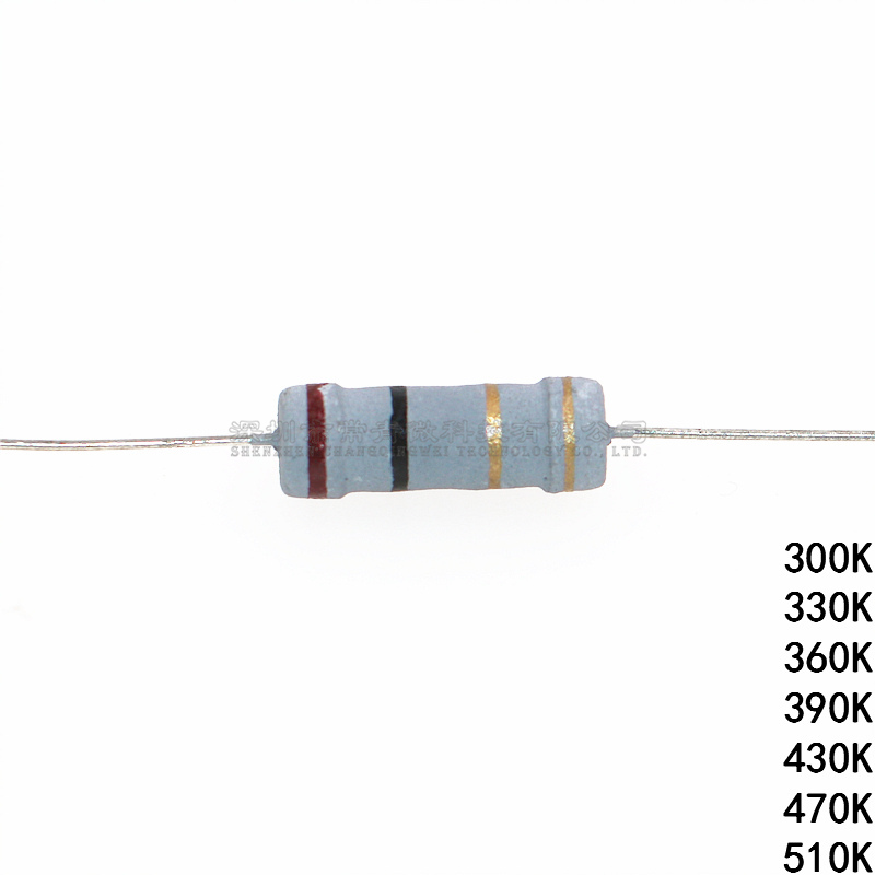 插直碳膜电阻2W 300K/330K/360K/390K/430K/470K/510K/ 直插 5% - 图3