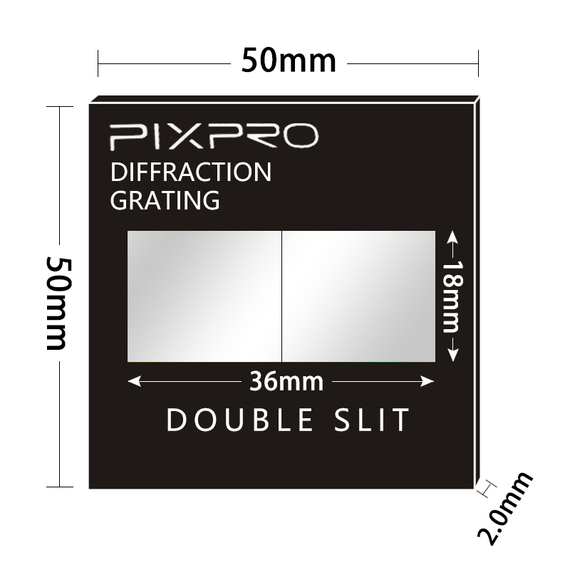 双缝透射衍射光栅片狭缝干涉片教学演示量子波科研实验50x50mm-图0