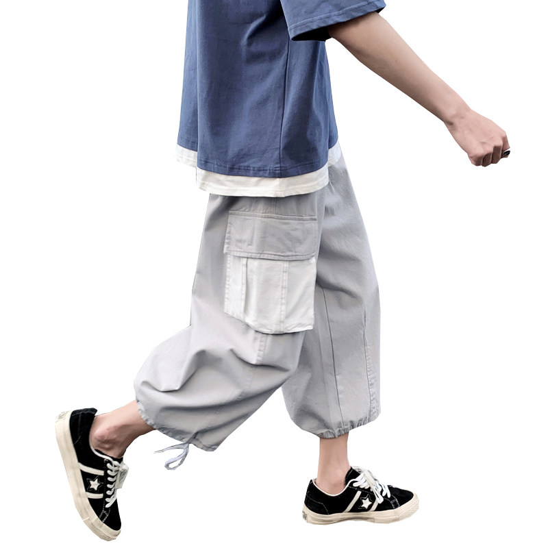 工装裤子男痞帅七分宽松直筒八分裤 纽萨格休闲裤