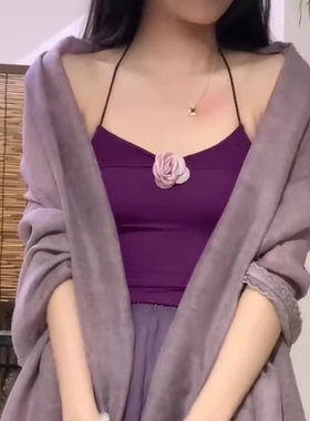 紫色蕾丝边丝巾披肩空调房护颈