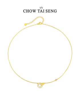 生日礼物周大生蛇年项链纯银女