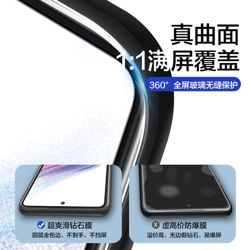 适用三星a54钢化膜a53a51c55手机膜a73a72a70防窥a40s全屏sm-a22s/a13保护a35a34m53a33a3205玻璃f52贴a14a21 - 图1