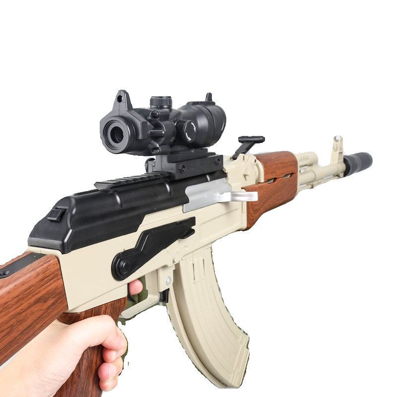 AK47电动单连发儿童玩具枪软弹小男孩可发射阿卡自动突击步枪74U - 图3